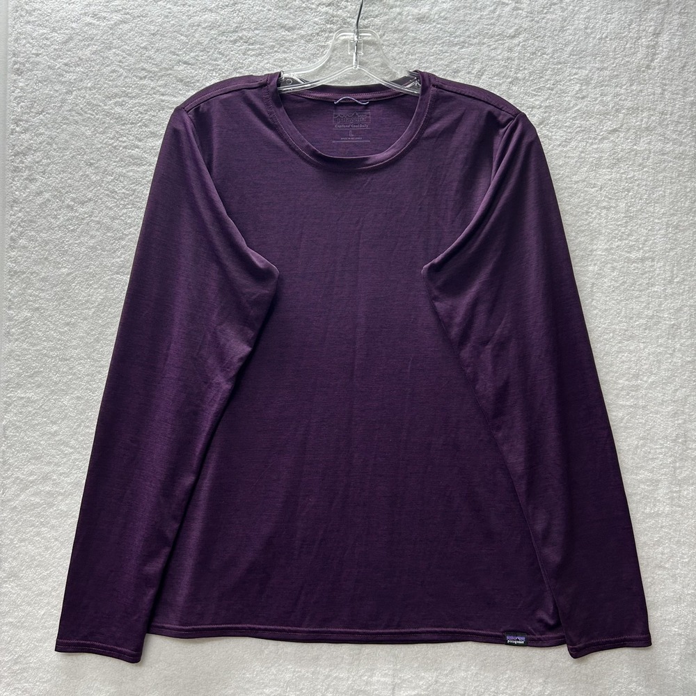Patagonia Womens Size L Purple Capilene Cool Daily Long Sleeve Athletic Top (T8)